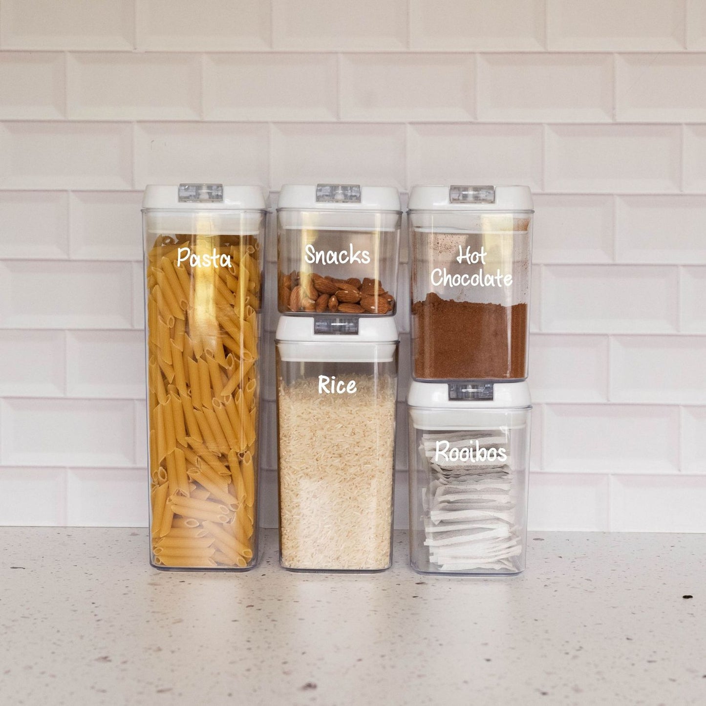 5 Piece Acrylic Pantry Container Set