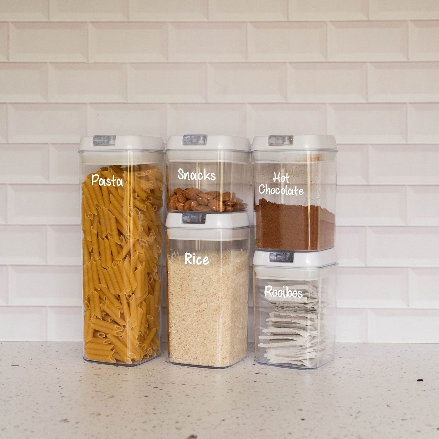 5 Piece Acrylic Pantry Container Set