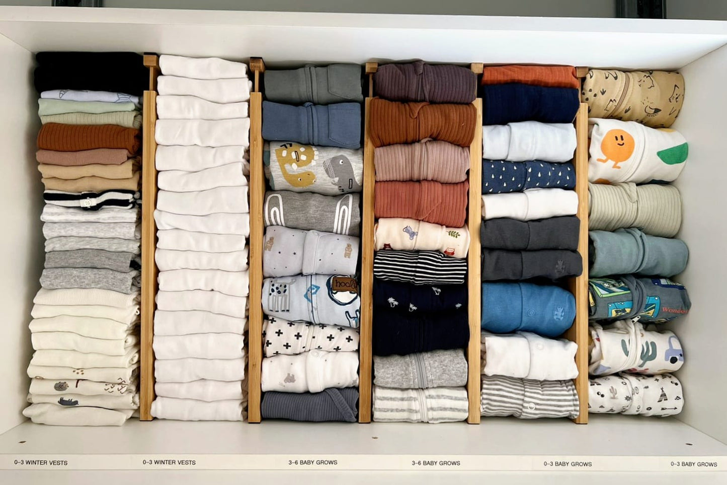 Bamboo Drawer Divider Set