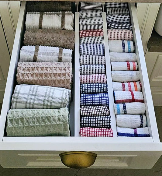 Bamboo Drawer Divider Set White