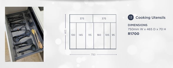Cooking Utensils Drawer Insert