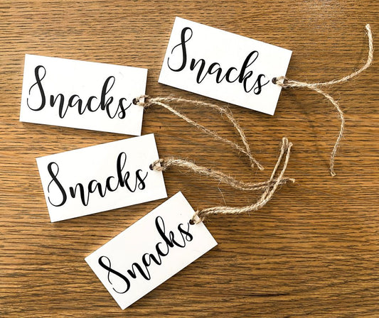 White Perspex Basket Tag