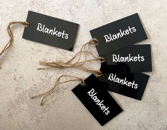 Black Perspex Basket Tag