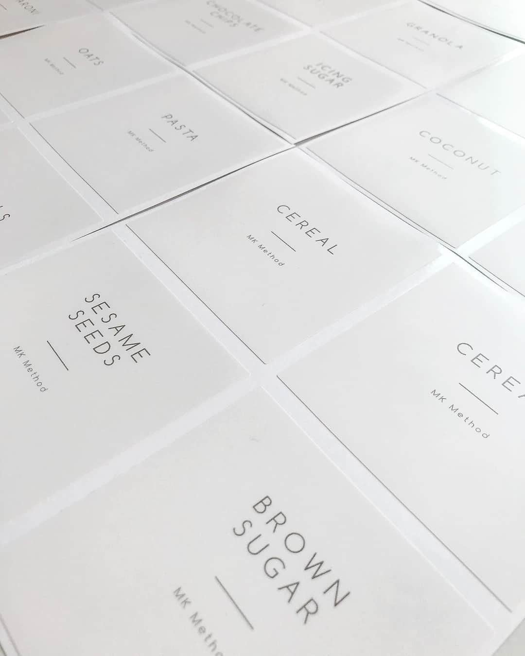 White Square Minimalist labels