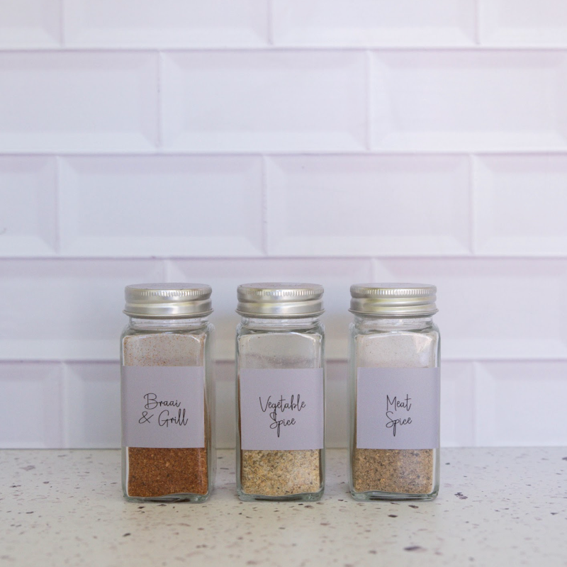 Silver Spice Jars 100ml