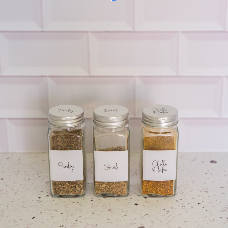 Silver Spice Jars 100ml