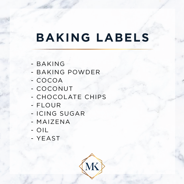 Baking Label Set – MK Method