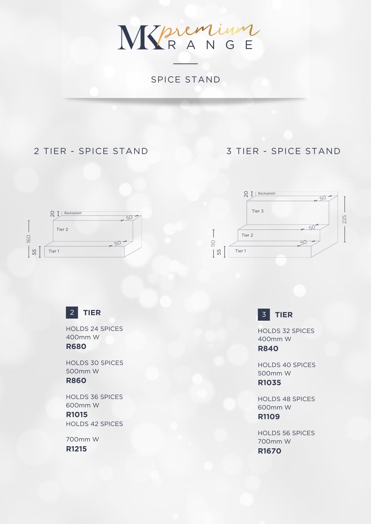 MK Premium Spice Stand (3 Tier Stand)