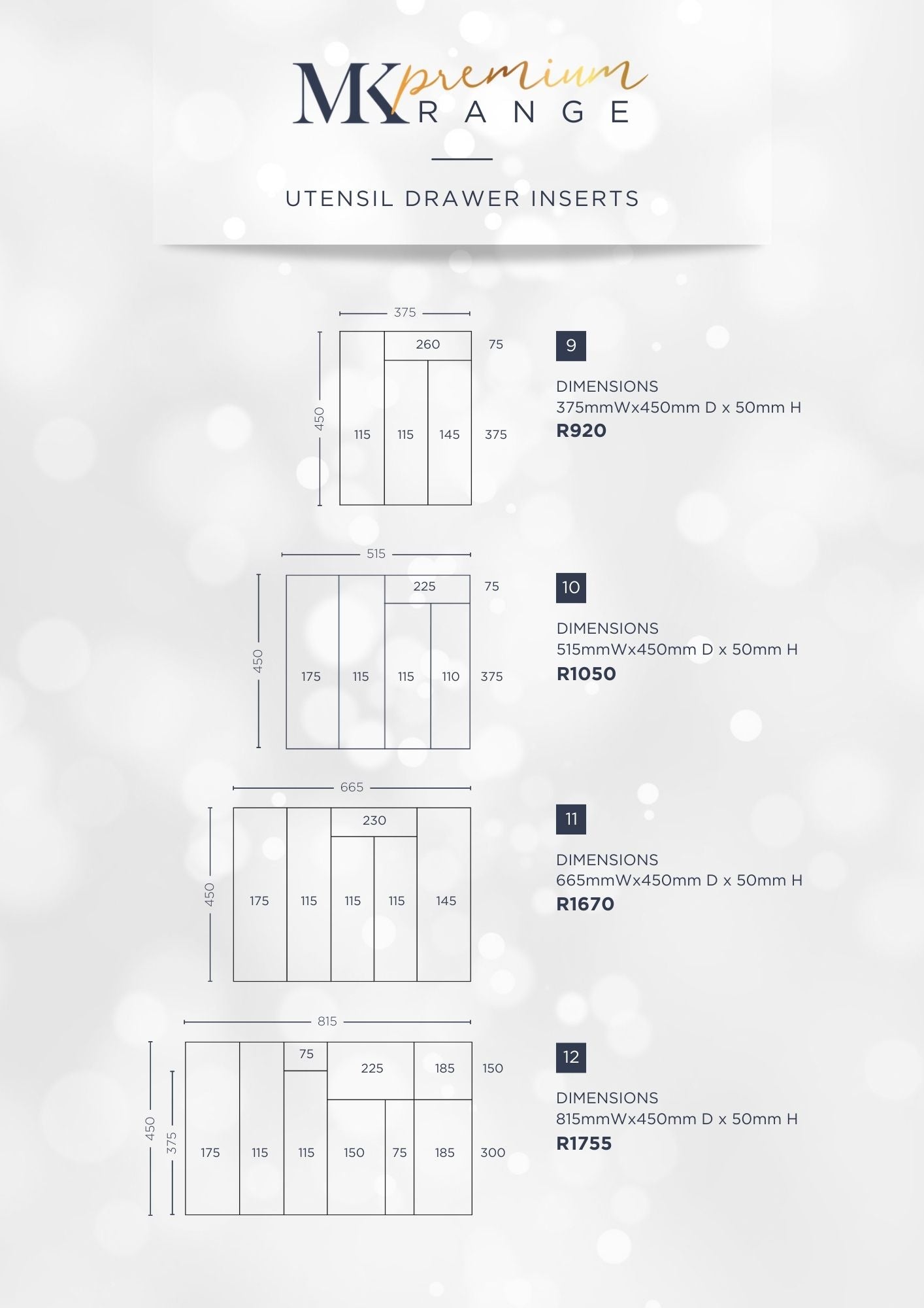 Utensils Drawer Inserts