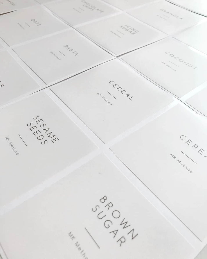 Mini White Labels White Square Minimalist labels – MK Method